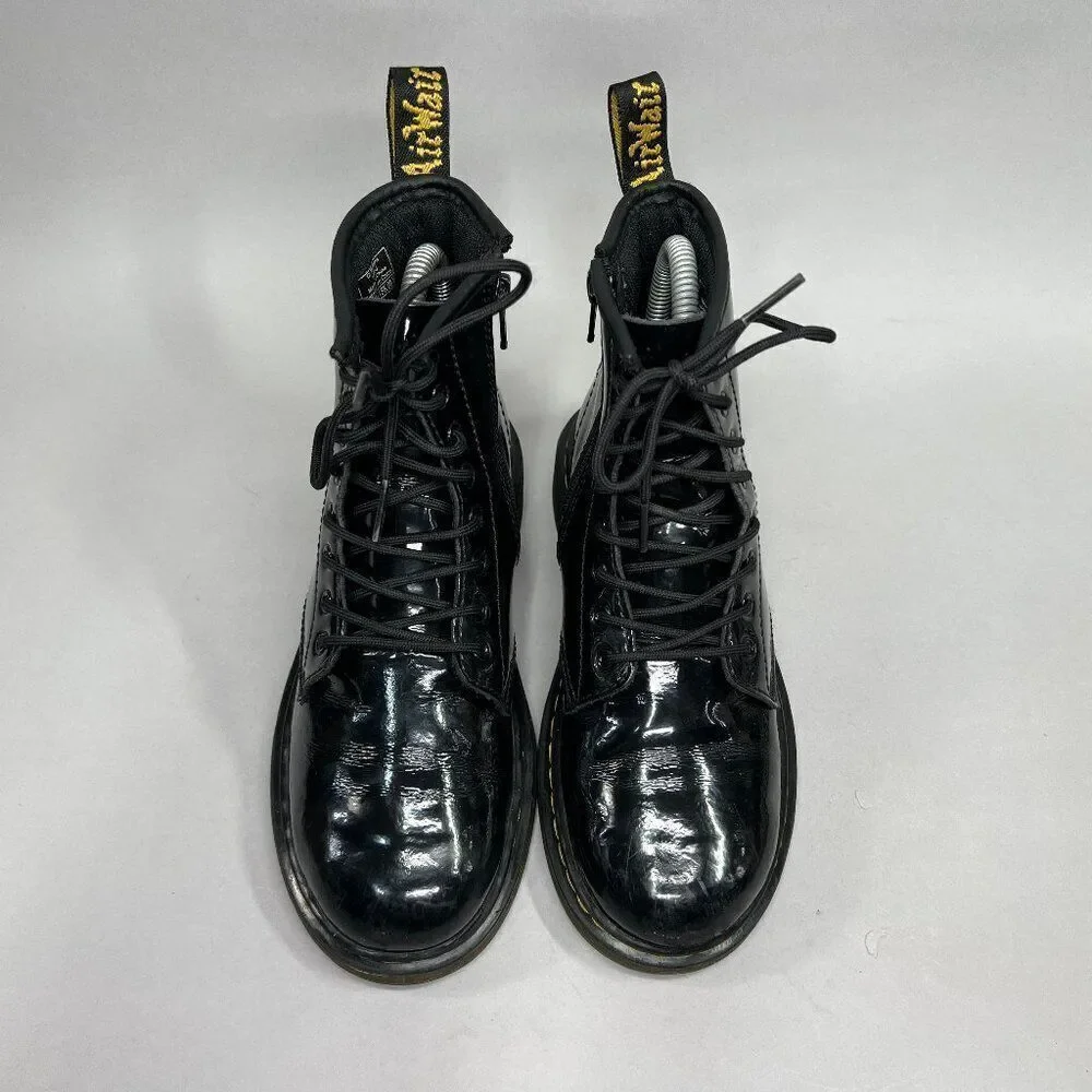 Dr. Martens‎ Youth 1460 Black Patent Leather Lace Up Boots